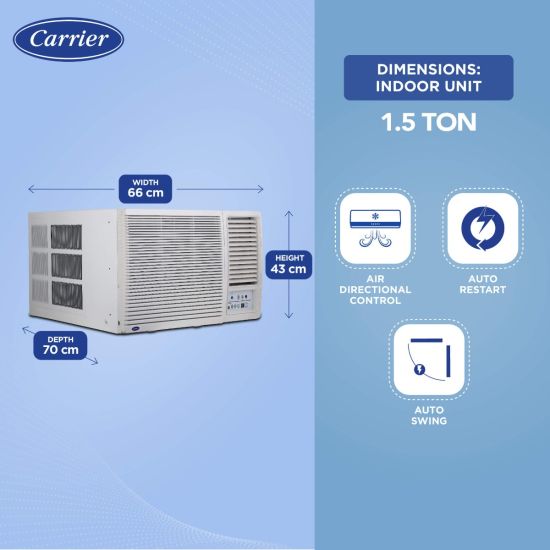 Carrier Estrella Ex 1.5 Ton 3 Star AC – Smart Cooling with Dust Protection & Turbo Boost