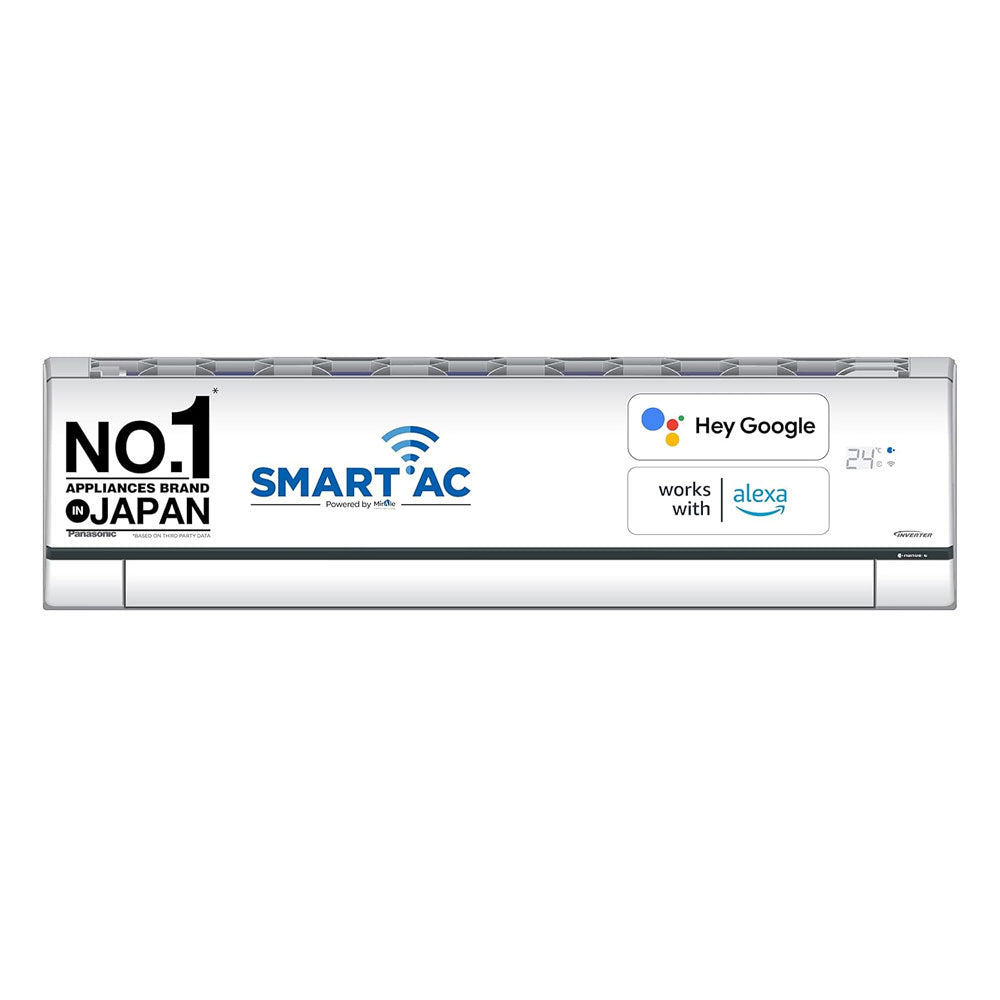 Panasonic 1 Ton 5 Star Wi-Fi Inverter Smart Split AC (Copper, 7 in 1 Convertible with additional AI Mode, 4 Way Swing, nanoe-G Air Purification Technology, CS/CU-XU12YKY5W,2023 Model, White)